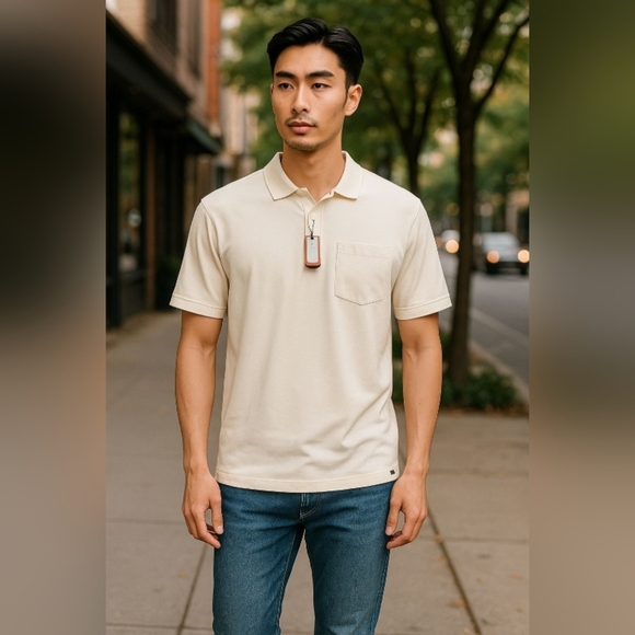 CREMIEUX- MOISTURE MANAGEMENT, POLO SHIRTS FOR MEN, 94% Polyester, 6% Spandex, - Picture 5 of 16